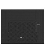 Pic Auto Heavy Duty Rubber Trunk Cargo Liner Floor Mats, Trimmable To Fit For Car, Suv, Van, Trucks (Large, Black)