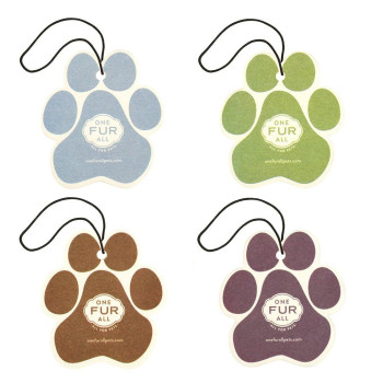 One Fur All Pet House Car Air Freshener, Variety Pack Of 4 Non-Toxic Auto Air Freshener, Pet Odor Eliminating Air Freshener For Car, Ideal For Small Spaces, Dye Free Dog Car Air Freshener