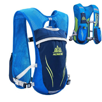 Triwonder Hydration Pack Backpack 5.5L Outdoors Mochilas Trail Marathoner Running Race Hydration Vest (Blue - Only Vest)