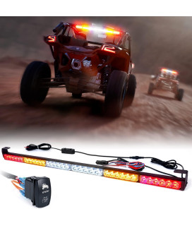 Xprite 36 Rear Led Chase Light Bars, All In One Wstrobe Brake Reverse Turn Signal Light For Rzr Yamaha, Can-Am Maverick X3, Atv, Utv, Side By Side And Off Road Vehicles - Rywwyr