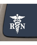 Cmi Ni990 Rn Registered Nurse Decal Sticker | 6-Inches By 4.8-Inches | Premium Quality White Vinyl