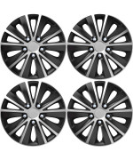 Versaco Wheel Trims - Rapide Silver Black 13 Inch Set Of 4 - Universal Fit For Cars And Other Vehicles