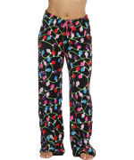 6339-10122-Xl Just Love Womens Plush Pajama Pants - Petite To Plus Size Pajamas,Black - Light Up,X-Large