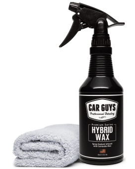 Car Guys Hybrid Wax - Advanced Car Wax - Long Lasting And Easy To Use - Safe On All Surfaces - 18 Oz Kit