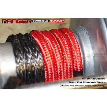 RANGER ULTRANGER SY45 7500 LBs 1/4" x 50' UHMWPE Synthetic Winch Rope 6MM x 15Meter for UTV/ATV Winch