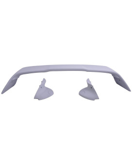 Trunk Spoiler Compatible With 2008-2017 Mitsubishi Lancer and 2008-2015 Evolution EVO X 10, EVO Style Unpainted ABS Car Exterior Rear Spoiler Wing Tail Roof Top Lid by IKON MOTORSPORTS, 2009