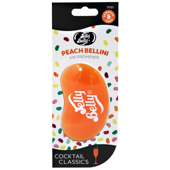 Jelly Belly Car Air Freshener - Peach Bellini 3D Hanging Freshener Car Scent Lasts Up To 30 Days, Air Freshener Car, Home Or Office Genuine Car Air Fresheners For Women, Men And Kids