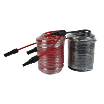 Temco 100' Red + 100' Black 10 Awg/Gauge Solar Panel Extension Cable With M/F Solar Connector Ends (Variety Of Lengths Available)