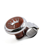 uxcell Brown Crown Pattern Design Steering Wheel Knob Power Handle for Auto Car