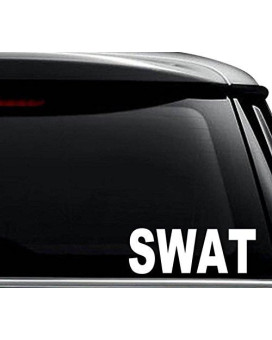 Swat Team Police Decal Sticker For Use On Laptop, Helmet, Car, Truck, Motorcycle, Windows, Bumper, Wall, And Decor Size- 15 Inch] 38 Cm] Wide Color- Gloss Black