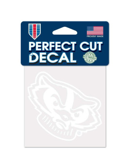 Wincraft Ncaa Wisconsin Badgers 4X4 Perfect Cut White Decal One Size Team Color