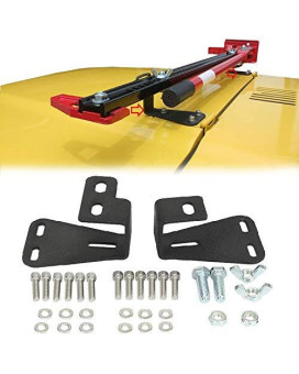 PARTOL High Lift Jack Mount Hinge Mounting Hood Bracket Fit for Jeep Wrangler CJ 1944-1986 / YJ 1987-1995 / TJ 1997-2006