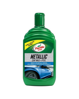 Turtle Wax 52653 Metallic Wax + Ptfe Liquid Car Wax Ultra Fine Polish Leaves No Smears 500Ml