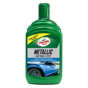 Turtle Wax 52653 Metallic Wax + Ptfe Liquid Car Wax Ultra Fine Polish Leaves No Smears 500Ml