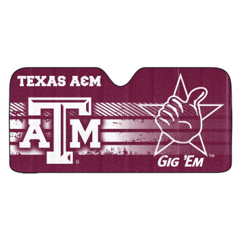 Fanmats 60027 Ncaa Texas A&M Aggies Windshield Sun Auto Shade, Sun Shield Sun Visor Accordion Tri-Fold For Storage 59 X 295, Colorful Team Design