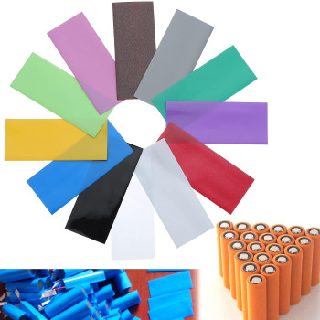 OCR Flat PVC Heat Shrink Tubing Battery Wrap for 1x 18650 Battery 300PCS(29.5mm *12 Colors)