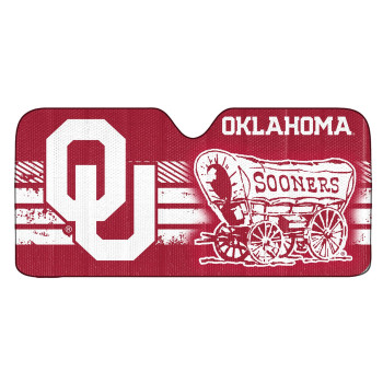 Fanmats 60022 Ncaa Oklahoma Sooners Windshield Sun Auto Shade, Sun Shield Sun Visor Accordion Tri-Fold For Storage 59 X 295, Colorful Team Design