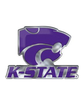 Fanmats Kansas State University Heavy Duty Aluminum Color Emblem , Purple, 4