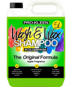 Pro-Kleen 5 Litres Carnauba Wash And Wax Shampoo (Green - Apple Fragrance)