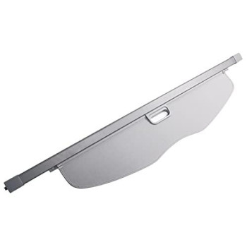 Cargo Cover Compatible With 2007-2013 Acura Mdx, Factory Style Gray Retractable Rear Cargo Security Trunk Cover Grey By Ikon Motorsports, 2008 2009 2010 2011 2012