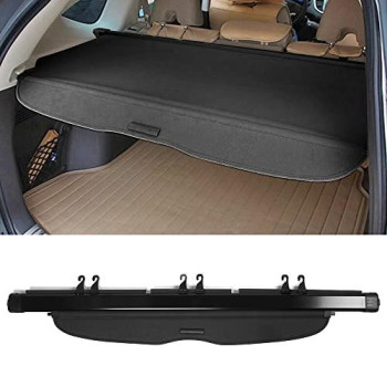 Cargo Cover Compatible With 2007-2011 Honda Crv, Factory Style Black Retractable Rear Security Trunk Cover By Ikon Motorsports, 2008 2009 2010