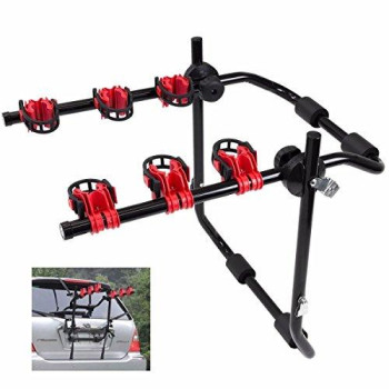 Mtn Gearsmith New 3 Bike Trunk-Mount Hatchback Suv Or Car Sport Bicycle Carrier Pannier Rack