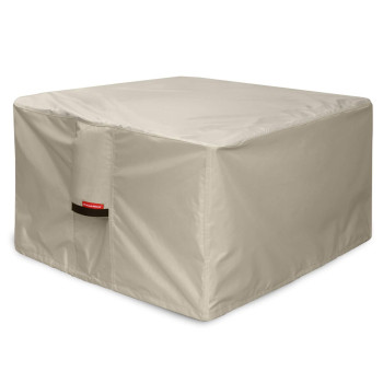 Porch Shield Fire Pit Cover - Waterproof 600D Heavy Duty Square Patio Fire Pit Table Cover Beige - 36 X 36 Inch