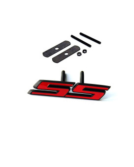 Sanucaraofo 1pc OEM Black Grille Ss Emblem 3D Badge for Camaro Ss Sierra Flat Matte Red