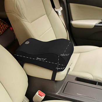 Timorn Car Armrest Cushion, Memory Foam Car Armrest Console,Car Center Console Armrest Pillow,Car Armrest Cover Car Center Console Cover(Black)