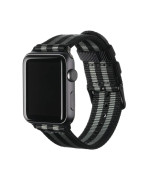 Archer Watch Straps - Premium Nylon Replacement Bands For Apple Watch (Blackgray, Black, 384041Mm)