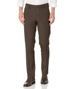 Dockers Mens Straight Fit Workday Khaki Smart 360 Flex Pants (Regular And Big Tall), Olive Brown (Stretch), 30W X 29L