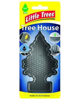 Little Trees Tree House Tree-Shaped Air Freshener Holder, Black, Single Item