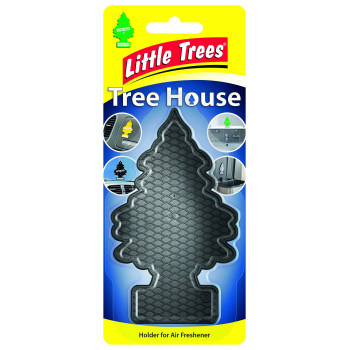 Little Trees Tree House Tree-Shaped Air Freshener Holder, Black, Single Item