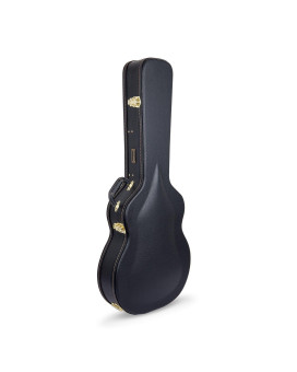 Crossrock Wooden Case For 335 Style 6 Strings Semi-Hollow Hollowbody Electric Guitars, Black (Crw600Sabk)