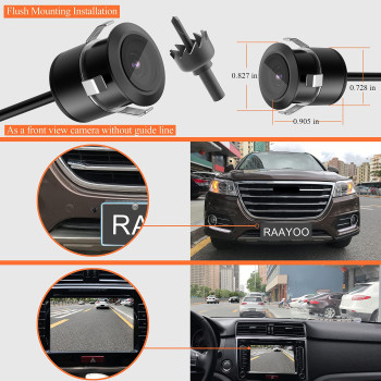 Reverse Backup Camera,Raayoo L002 Hd 170 Degree Wide View Angle Universal Car Front/Side/Rear View Camera,2 Installation Option,Removable Guildlines,Mirror Non-Mirror Image,12V Only