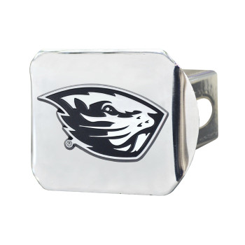 Fanmats 21324 Oregon State Beavers Chrome Metal Hitch Cover With Chrome Metal 3D Emblem