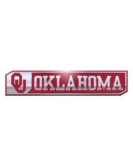 Fanmats 60844 Oklahoma Sooners 2 Piece Heavy Duty Aluminum Embossed Truck Emblem Set, 175A X 825A