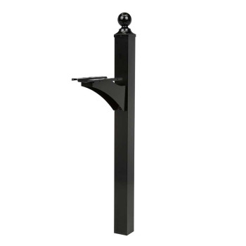 Gibraltar Mailboxes Landover Aluminum Black, Mailbox Post, LP000B00