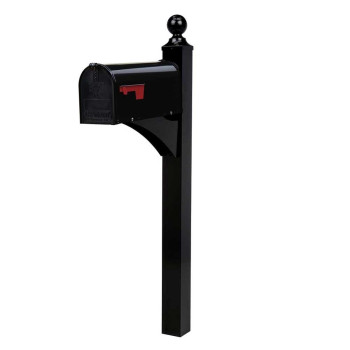 Gibraltar Mailboxes Landover Aluminum Black, Mailbox Post, LP000B00