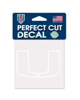 Wincraft Ncaa Miami Hurricanes 4X4 Perfect Cut White Decal One Size Team Color