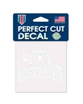 Wincraft Ncaa Baylor Bears 4X4 Perfect Cut White Decal One Size Team Color