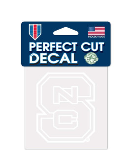 Ncaa North Carolina State Wolfpack 4X4 Perfect Cut White Decal One Size Team Color