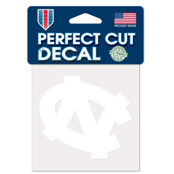 Wincraft Ncaa North Carolina Tar Heels 4X4 Perfect Cut White Decal One Size Team Color