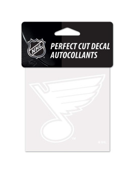 Wincraft Nhl St. Louis Blues 4X4 Perfect Cut White Decal One Size Team Color