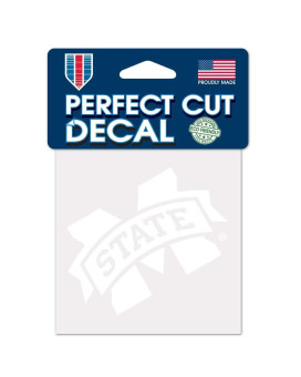 Wincraft Ncaa Mississippi State Bulldogs 4X4 Perfect Cut White Decal One Size Team Color