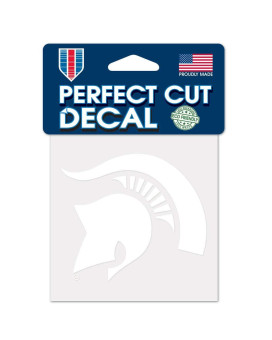 Wincraft Ncaa Michigan State Spartans 4X4 Perfect Cut White Decal One Size Team Color