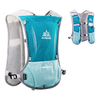 Triwonder Hydration Pack Backpack 5L Marathoner Running Race Hydration Vest (Light Blue - Only Vest)