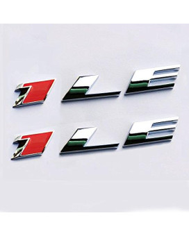 Yoaoo 2X Oem Red 1Le Emblem Badge Letter Rear Side Camaro 1Le Door Genuine Chrome