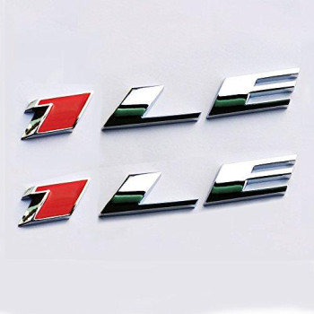 Yoaoo 2X Oem Red 1Le Emblem Badge Letter Rear Side Camaro 1Le Door Genuine Chrome