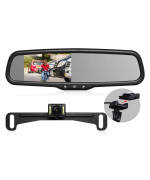 Rear View Mirror Camera With 4.3 Monitor, Super Night Vision Oem Backup Camera Mirror With Ip 68 Waterproof Back Up Camera For Car, Rearview Mirror For Parking & Driving Safety Auto-Vox T2